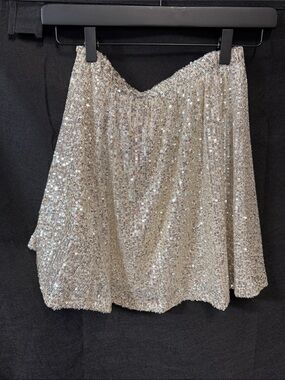 art class Silver Sequin Mini Skirt